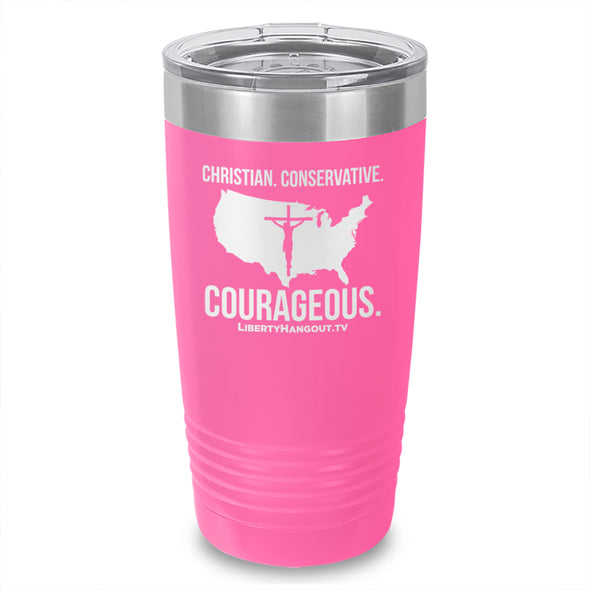 Christian Conservative Courageous Laser Etched Tumbler
