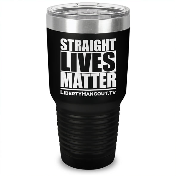 Straight Lives Matter Laser Etched Tumbler