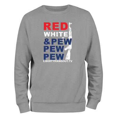 KBA - 1040 - Red White And Pew Crewneck Sweatshirt