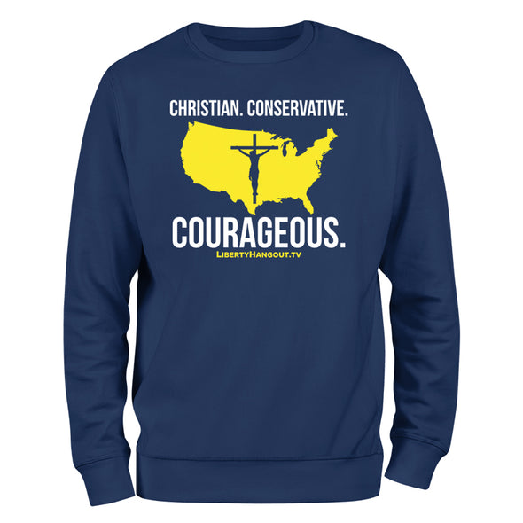 Christian Conservative Courageous Crewneck Sweatshirt