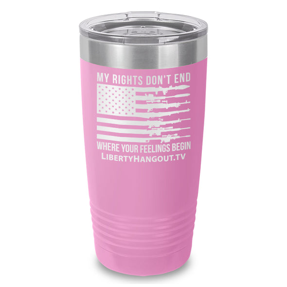 My Rights Don't End Gun Flag Laser Etched Tumbler