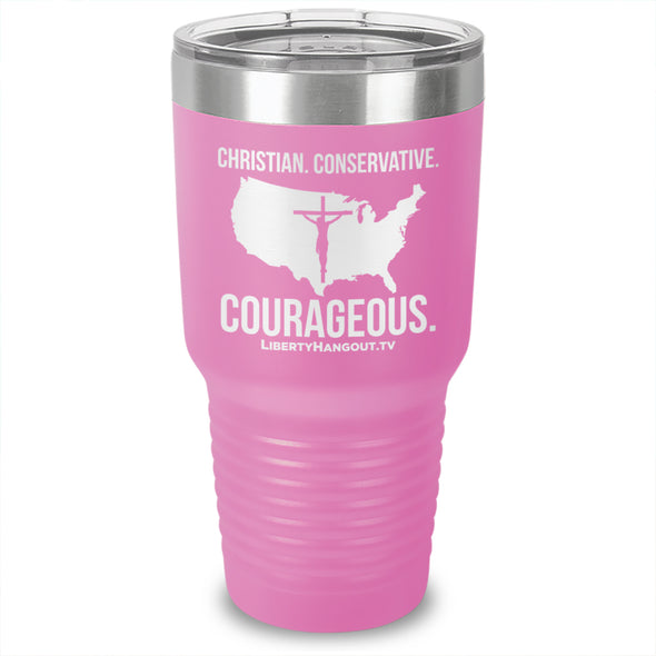 Christian Conservative Courageous Laser Etched Tumbler