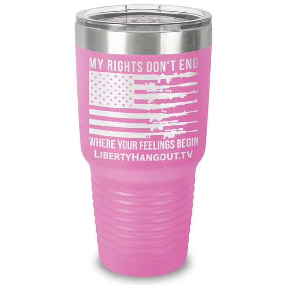 My Rights Don't End Gun Flag Laser Etched Tumbler